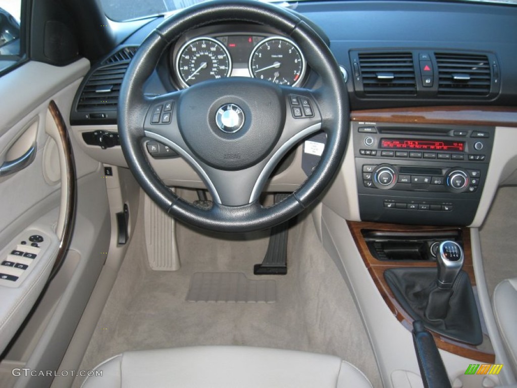 2008 1 Series 128i Convertible - Alpine White / Savanna Beige photo #23