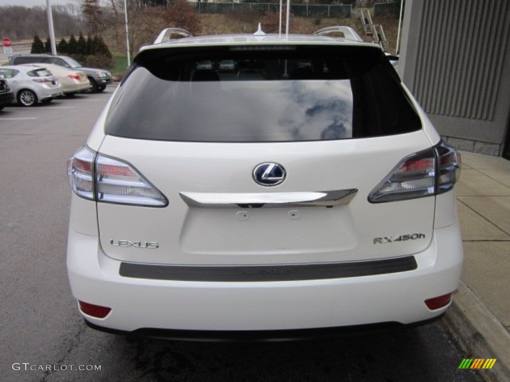 2010 RX 450h AWD Hybrid - Starfire White Pearl / Light Gray/Espresso Birds-Eye Maple photo #4