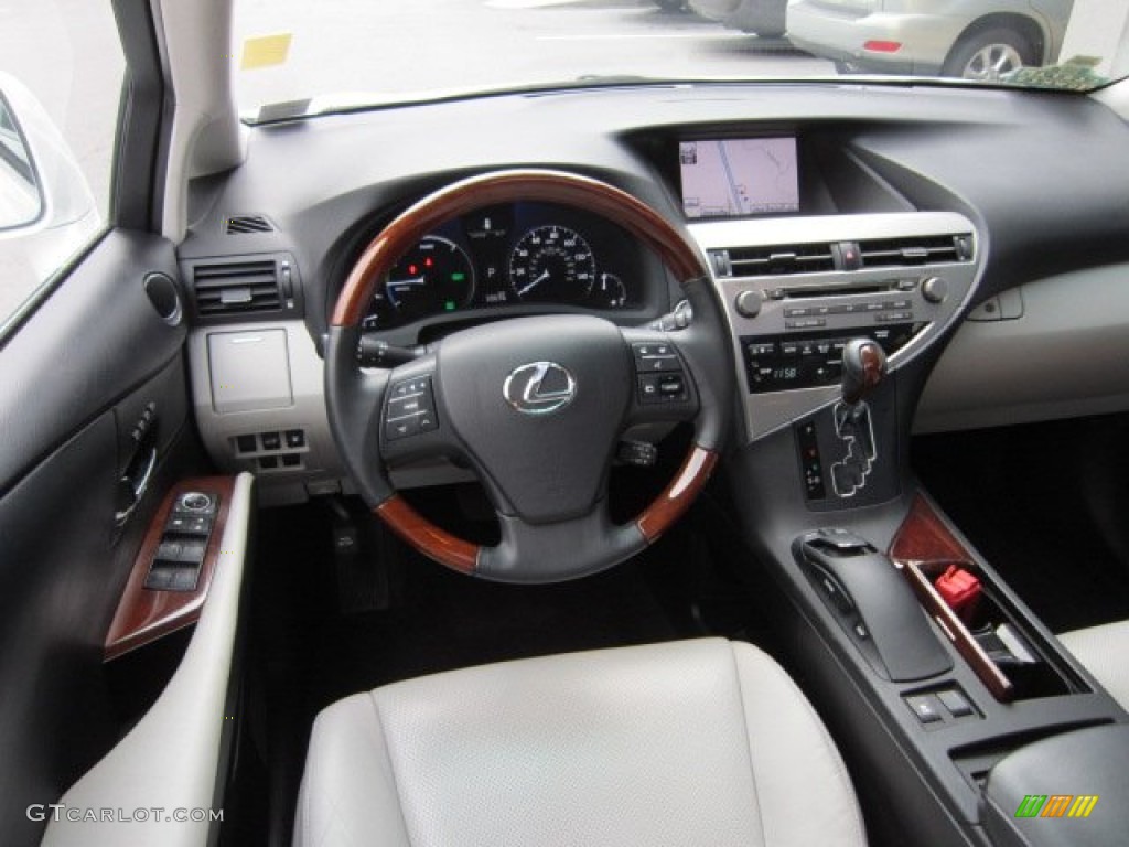 2010 RX 450h AWD Hybrid - Starfire White Pearl / Light Gray/Espresso Birds-Eye Maple photo #14