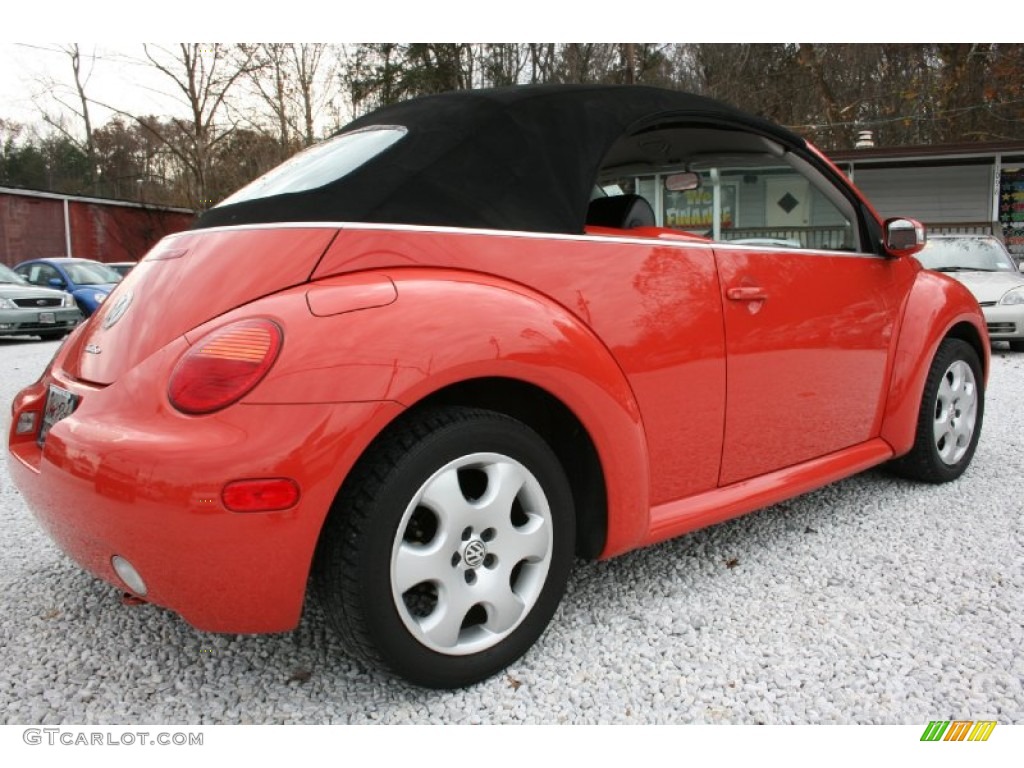 2003 New Beetle GLS 1.8T Convertible - Sundown Orange / Black photo #25