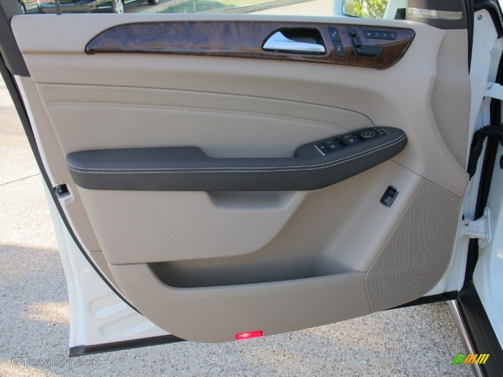2012 Mercedes-Benz ML 350 BlueTEC 4Matic Almond Beige Door Panel Photo #57646402
