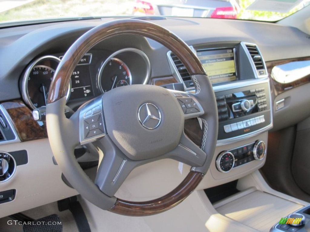 2012 Mercedes-Benz ML 350 BlueTEC 4Matic Almond Beige Dashboard Photo #57646420