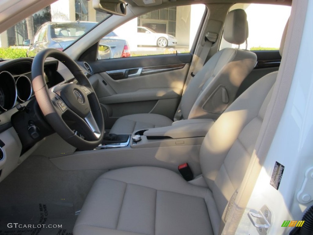 Almond Beige/Mocha Interior 2012 Mercedes-Benz C 250 Sport Photo #57646549
