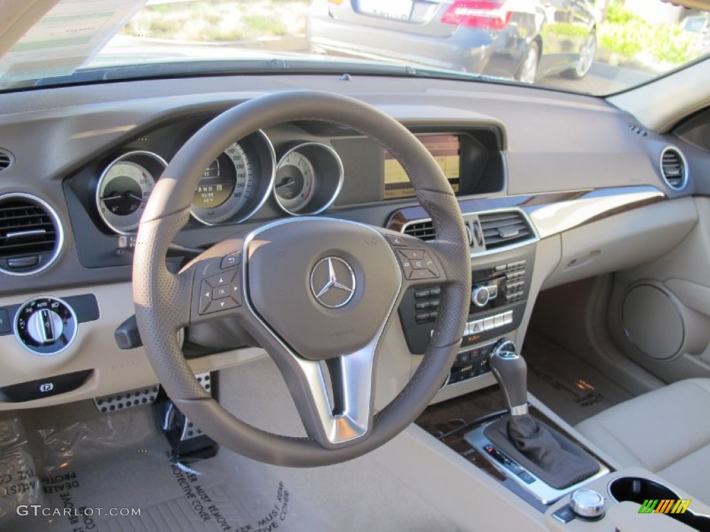 2012 Mercedes-Benz C 250 Sport Almond Beige/Mocha Dashboard Photo #57646558