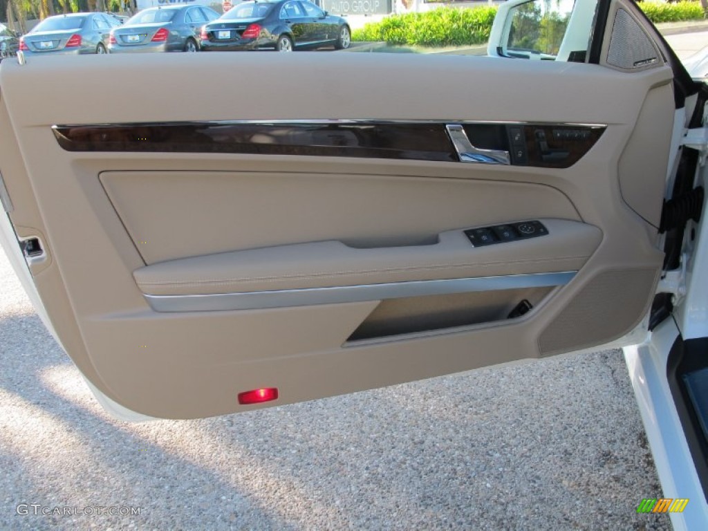 2012 Mercedes-Benz E 550 Coupe Almond/Mocha Door Panel Photo #57646645