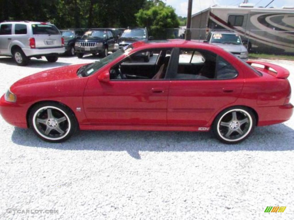 2002 Sentra SE-R Spec V - Aztec Red / Lava photo #10