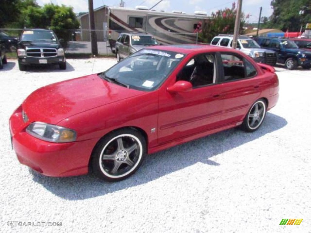 2002 Sentra SE-R Spec V - Aztec Red / Lava photo #11