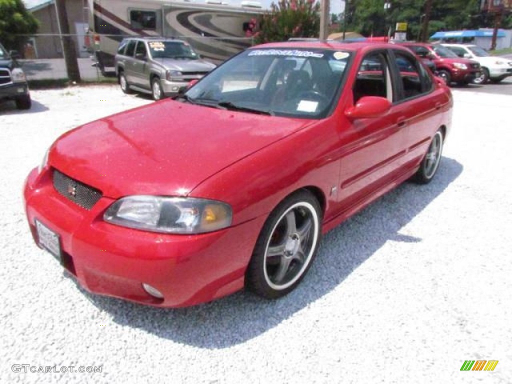 2002 Sentra SE-R Spec V - Aztec Red / Lava photo #12
