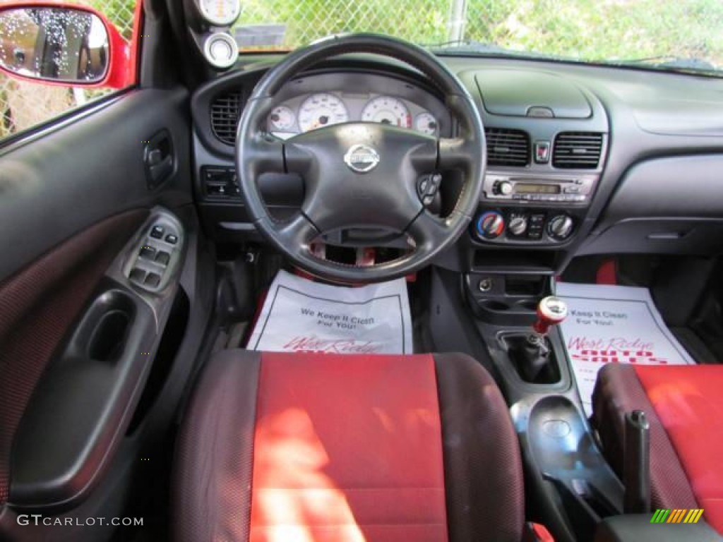 2002 Sentra SE-R Spec V - Aztec Red / Lava photo #22