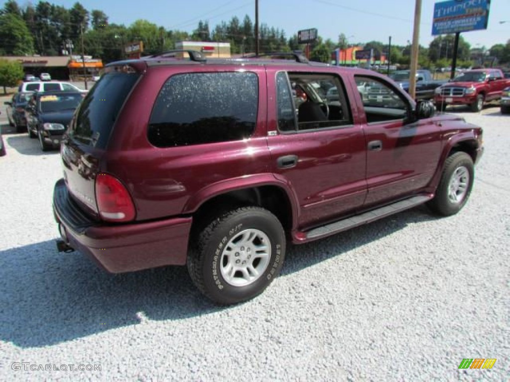 2002 Durango SLT 4x4 - Dark Garnet Red Pearl / Sandstone photo #4