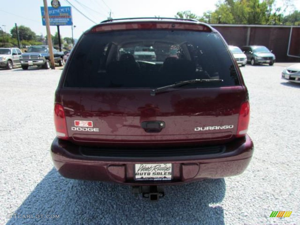 2002 Durango SLT 4x4 - Dark Garnet Red Pearl / Sandstone photo #6