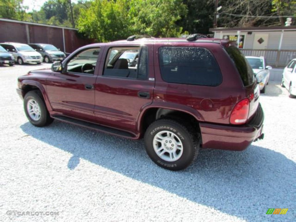 2002 Durango SLT 4x4 - Dark Garnet Red Pearl / Sandstone photo #8