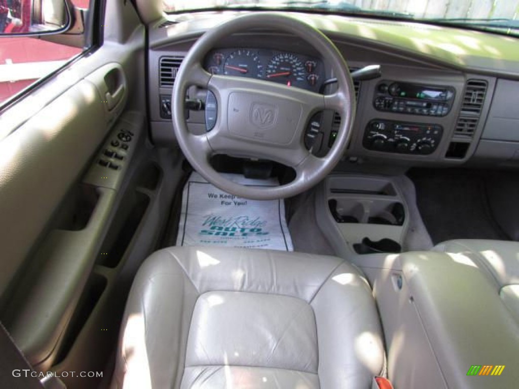 2002 Durango SLT 4x4 - Dark Garnet Red Pearl / Sandstone photo #21