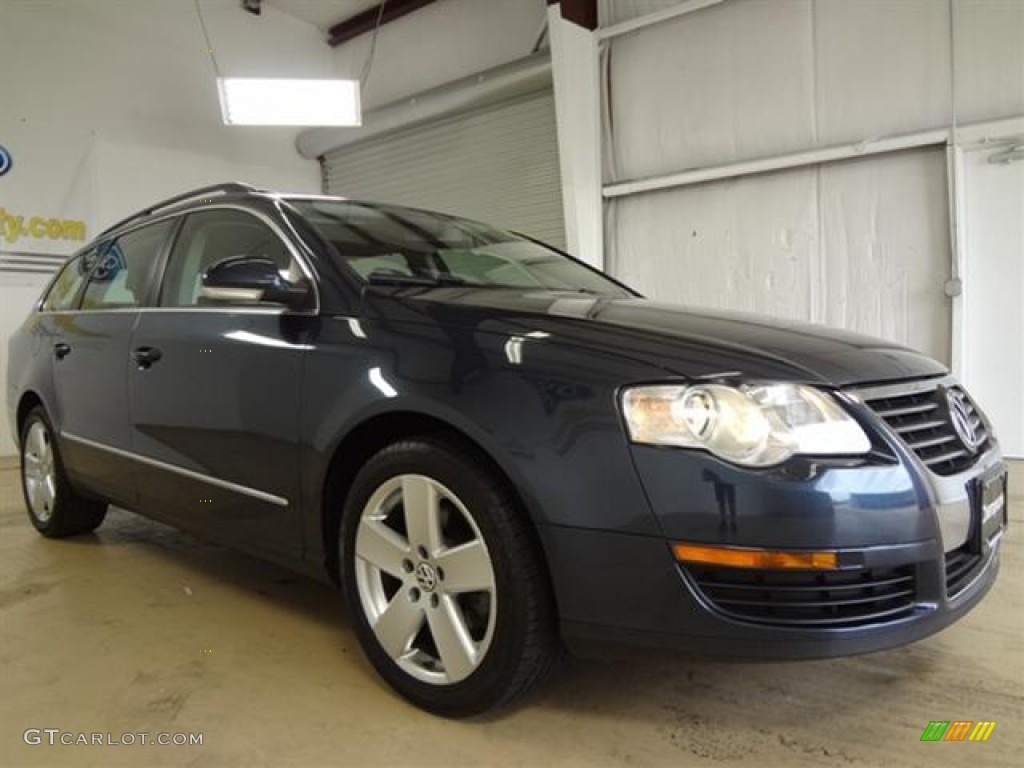 2008 Passat Komfort Wagon - Blue Graphite / Black photo #3