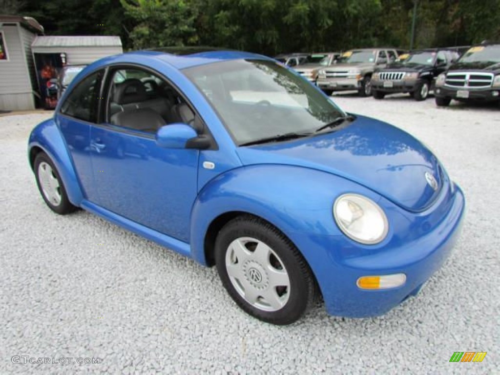 2001 New Beetle GLS 1.8T Coupe - Techno Blue Pearl / Light Grey photo #1