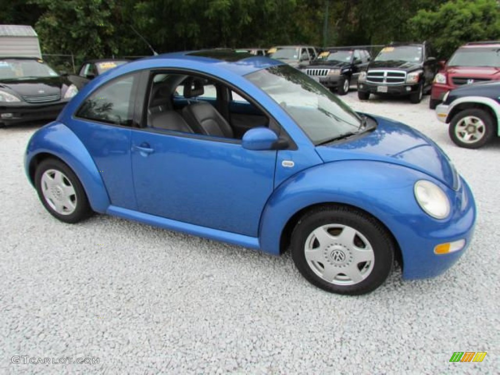 2001 New Beetle GLS 1.8T Coupe - Techno Blue Pearl / Light Grey photo #2