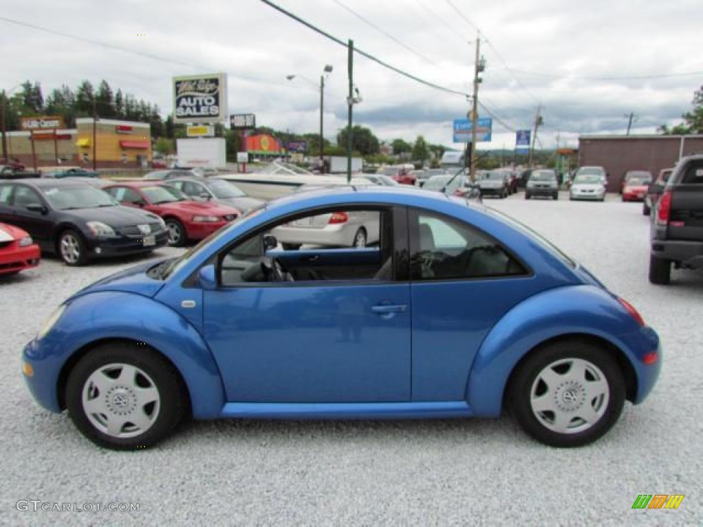2001 New Beetle GLS 1.8T Coupe - Techno Blue Pearl / Light Grey photo #10