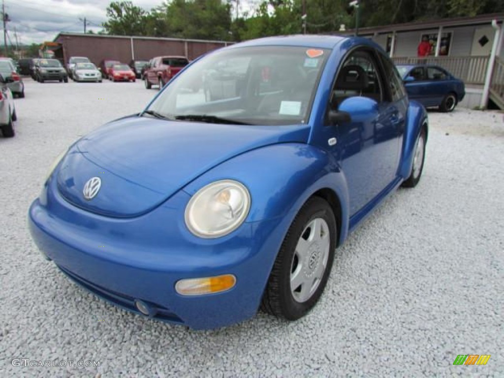 2001 New Beetle GLS 1.8T Coupe - Techno Blue Pearl / Light Grey photo #12