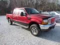 2001 Toreador Red Metallic Ford F250 Super Duty XLT Super Crew 4x4  photo #2