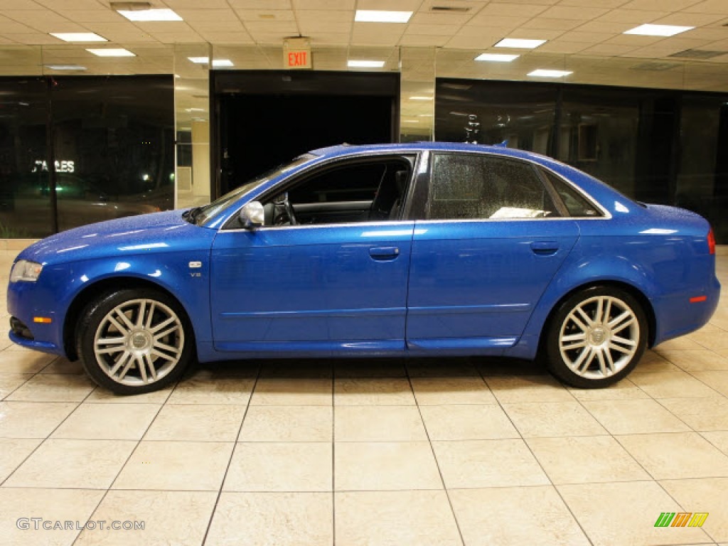 Sprint Blue Pearl Effect 2007 Audi S4 4.2 quattro Sedan Exterior Photo #57648696