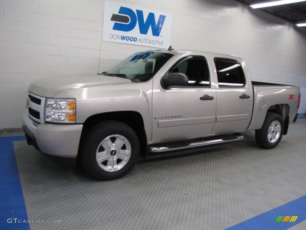 2008 Silverado 1500 LT Crew Cab 4x4 - Silver Birch Metallic / Ebony photo #2