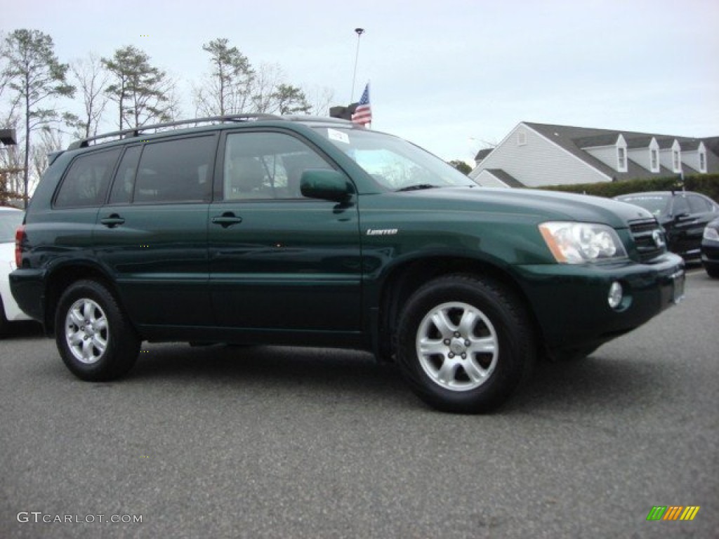 2003 Highlander Limited - Electric Green Mica / Ivory photo #2