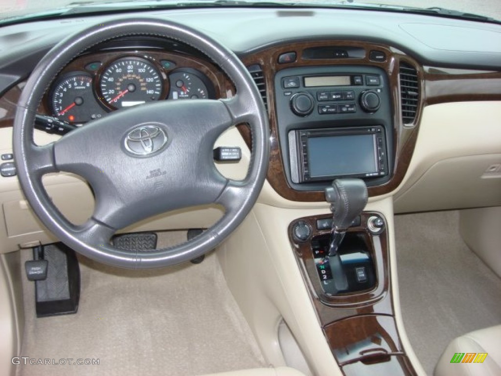 2003 Highlander Limited - Electric Green Mica / Ivory photo #12