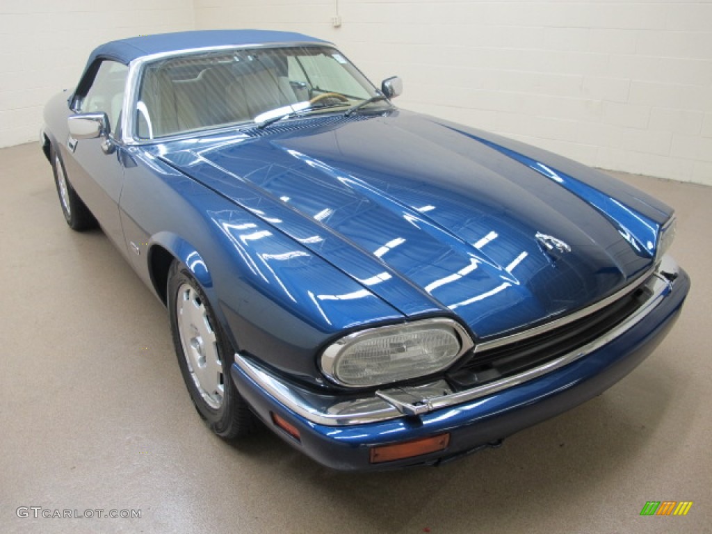 1996 XJ XJS Convertible - Sapphire Blue Metallic / Cream photo #1