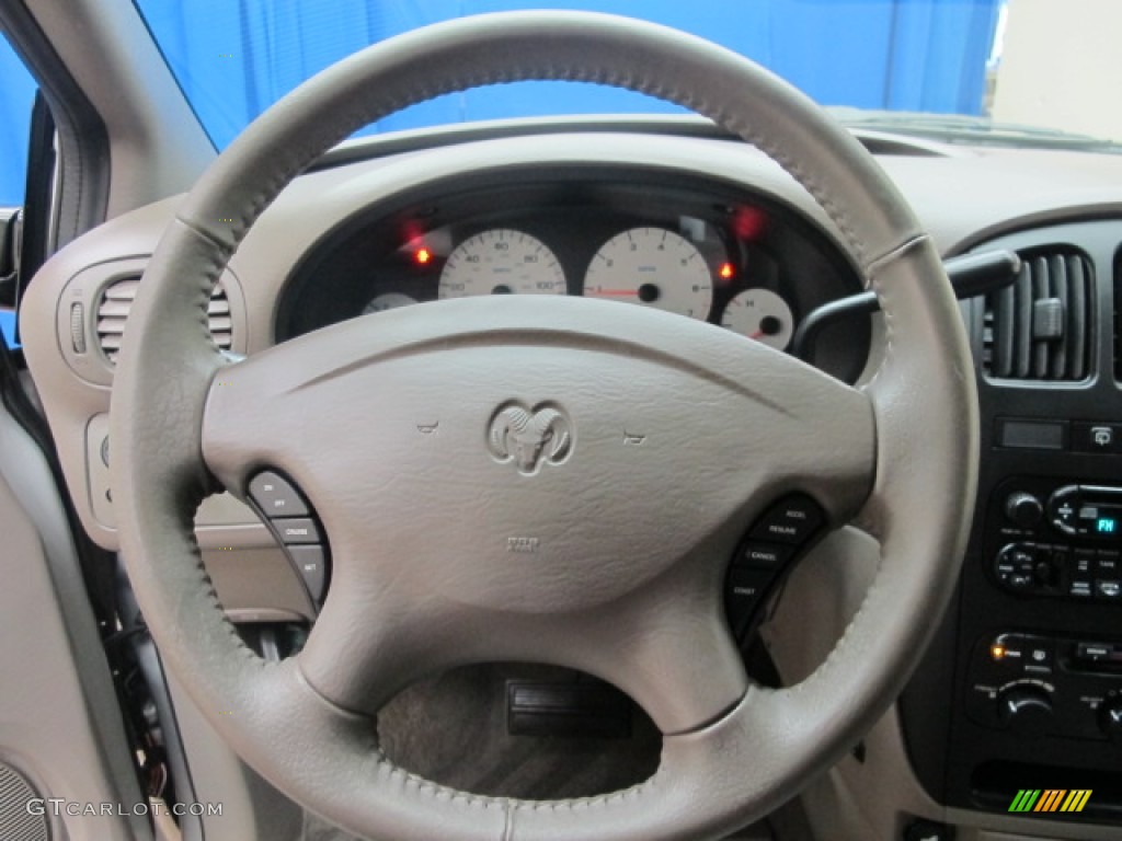2003 Dodge Grand Caravan SE Taupe Steering Wheel Photo #57655603