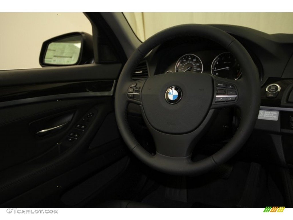 2012 5 Series 528i Sedan - Black Sapphire Metallic / Black photo #27
