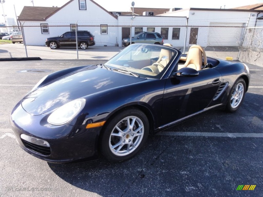 2008 Boxster  - Cobalt Blue Metallic / Sand Beige photo #2