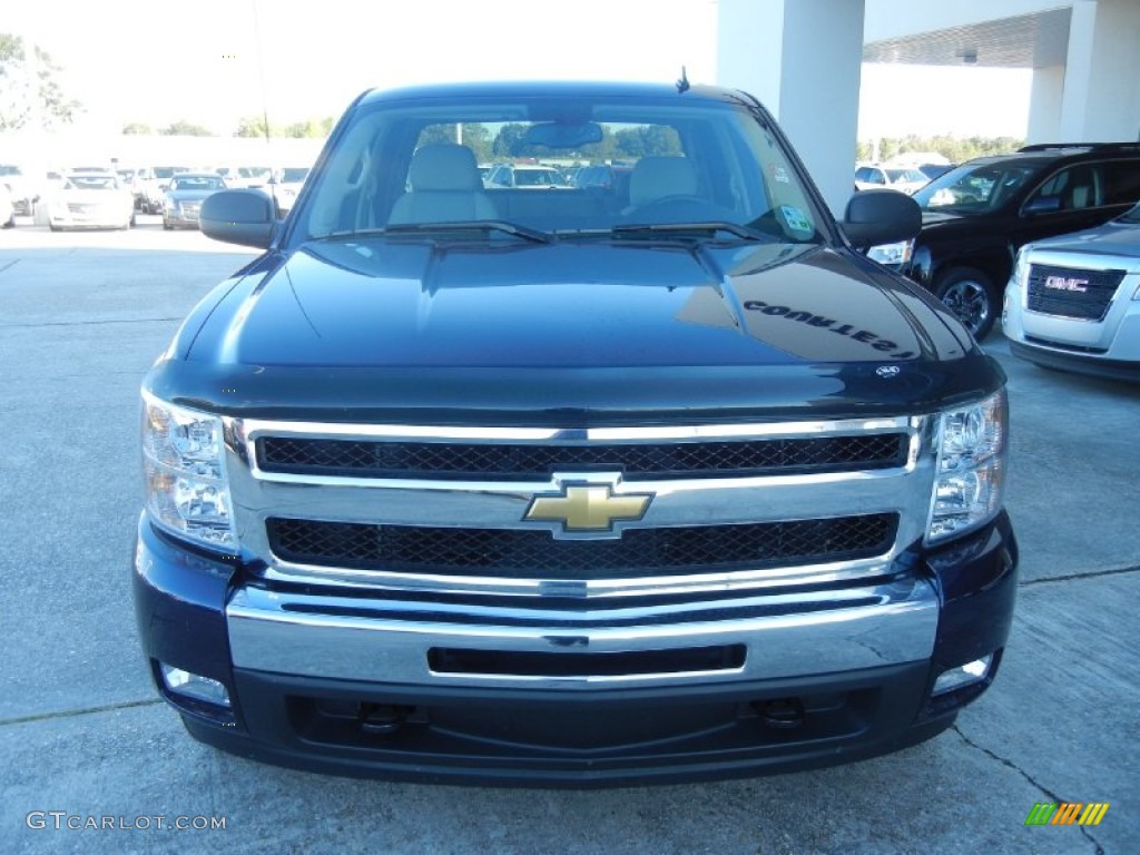 2009 Silverado 1500 LT Crew Cab - Imperial Blue Metallic / Light Titanium photo #2