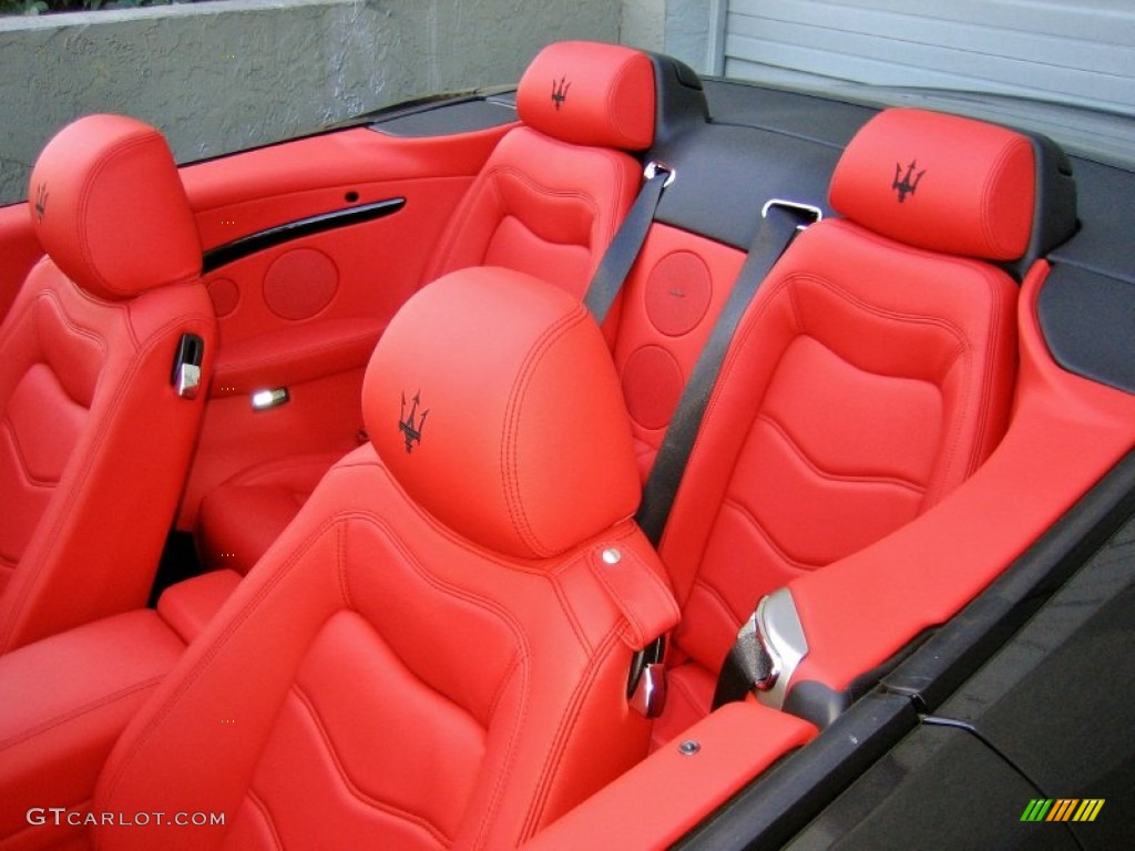 2012 GranTurismo Convertible GranCabrio Sport - Grigio Granito (Dark Grey) / Rosso Corallo photo #15