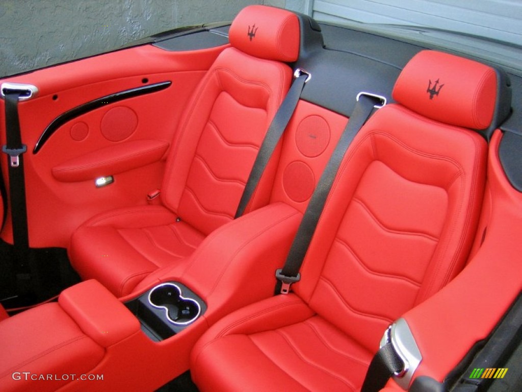 2012 Maserati GranTurismo Convertible GranCabrio Sport GranCabrio Sport back seats in Rosso Corallo Photo #57658433
