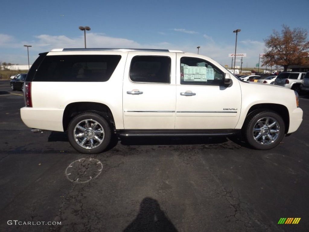 White Diamond Tricoat 2012 GMC Yukon XL Denali AWD Exterior Photo #57659345