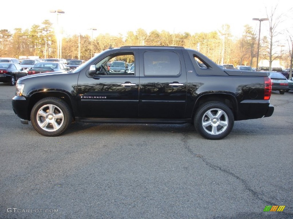 Black 2008 Chevrolet Avalanche LTZ 4x4 Exterior Photo #57659624