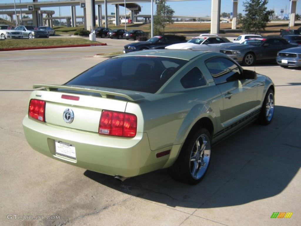 2005 Mustang V6 Deluxe Coupe - Legend Lime Metallic / Dark Charcoal photo #5