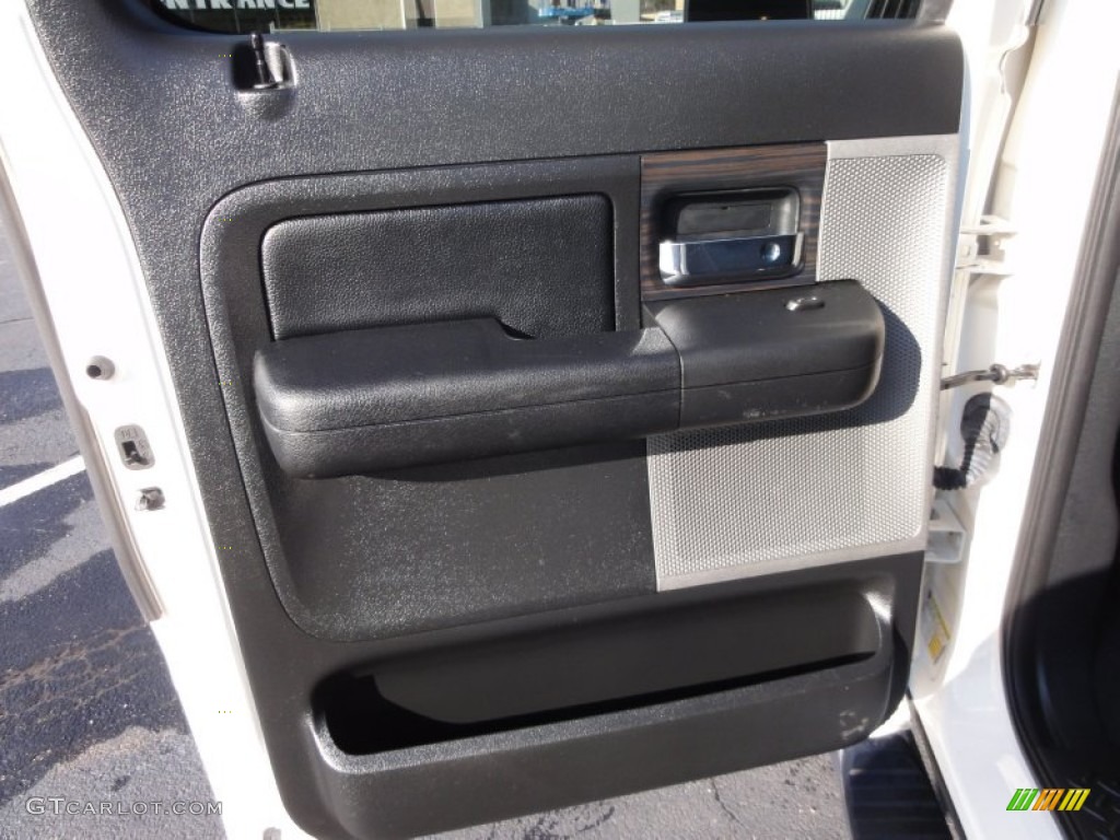 2008 Lincoln Mark LT SuperCrew 4x4 Black/Dove Grey Piping Door Panel Photo #57663839