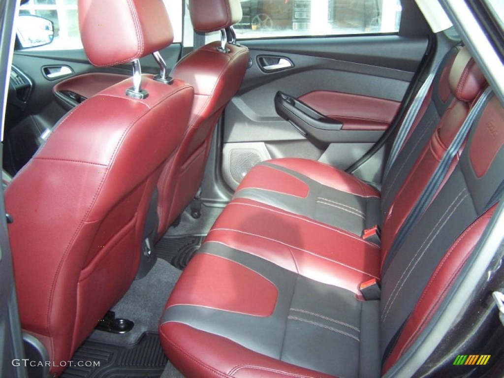 Tuscany Red Leather Interior 2012 Ford Focus Titanium Sedan