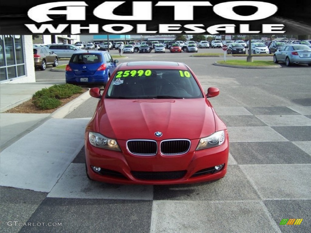 2010 3 Series 328i Sedan - Crimson Red / Black photo #2