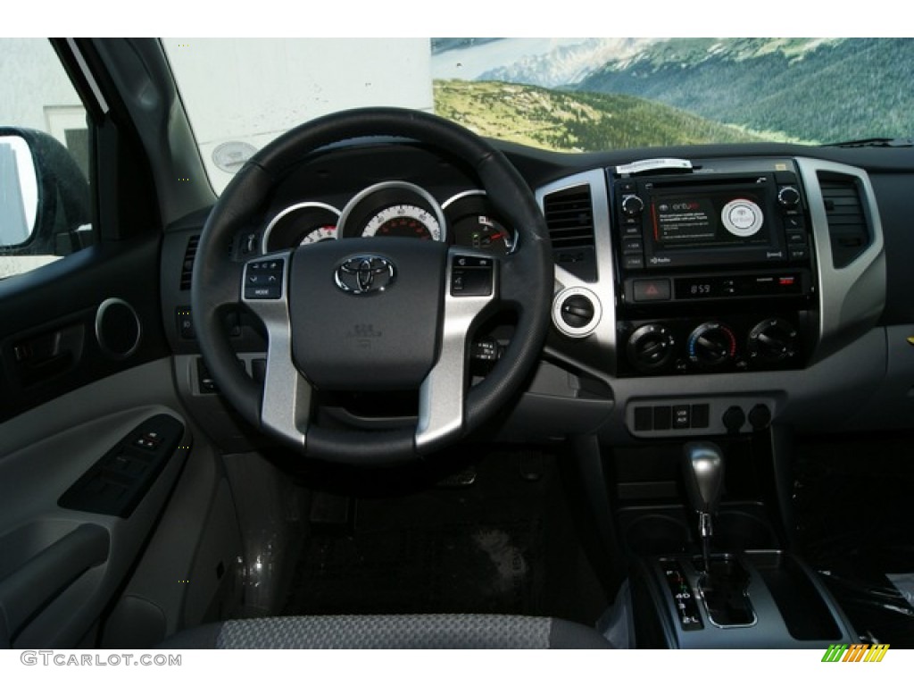 2012 Tacoma V6 SR5 Double Cab 4x4 - Super White / Graphite photo #10