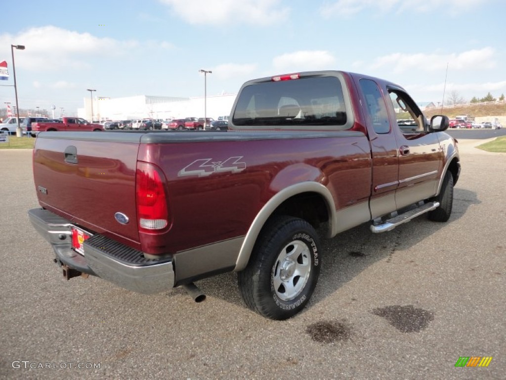 2003 F150 XLT SuperCab 4x4 - Toreador Red Metallic / Medium Parchment Beige photo #3