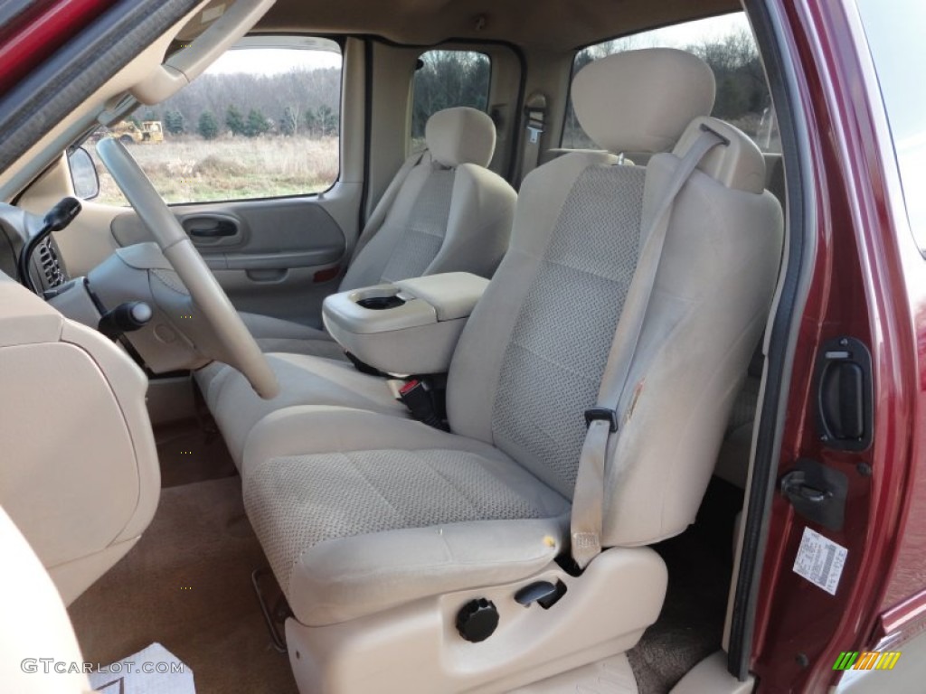 2003 F150 XLT SuperCab 4x4 - Toreador Red Metallic / Medium Parchment Beige photo #6