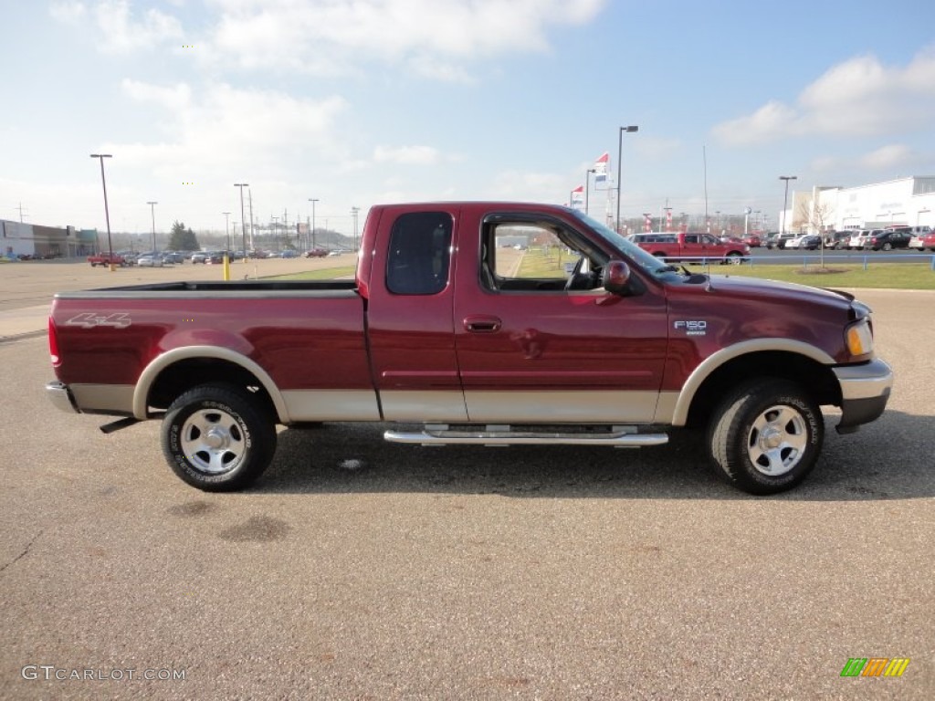 2003 F150 XLT SuperCab 4x4 - Toreador Red Metallic / Medium Parchment Beige photo #19