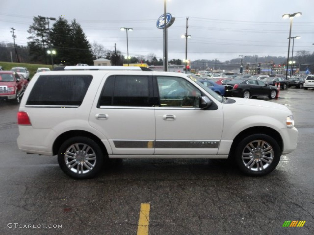 2008 Navigator Luxury 4x4 - White Suede Metallic / Camel/Sand Piping photo #5