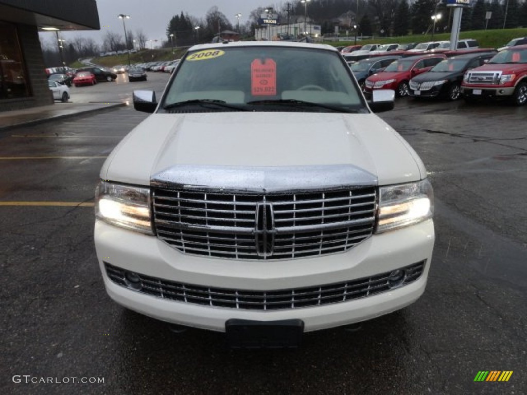 2008 Navigator Luxury 4x4 - White Suede Metallic / Camel/Sand Piping photo #7