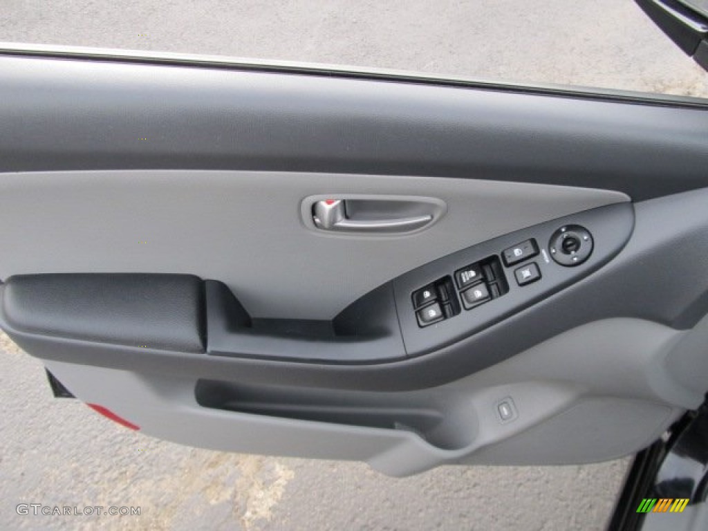 2007 Elantra SE Sedan - Black Pearl / Gray photo #12