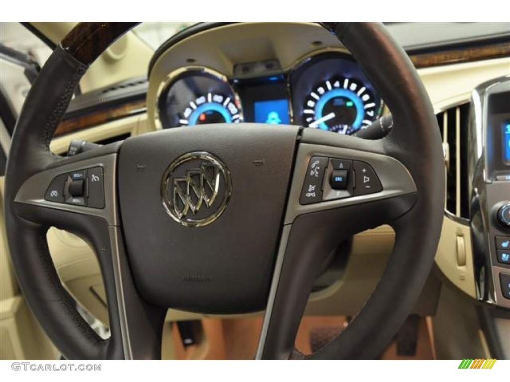 2010 Buick LaCrosse CXL Cocoa/Light Cashmere Steering Wheel Photo #57675368