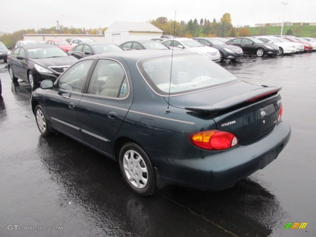 2000 Elantra GLS Sedan - Forest Green / Beige photo #7