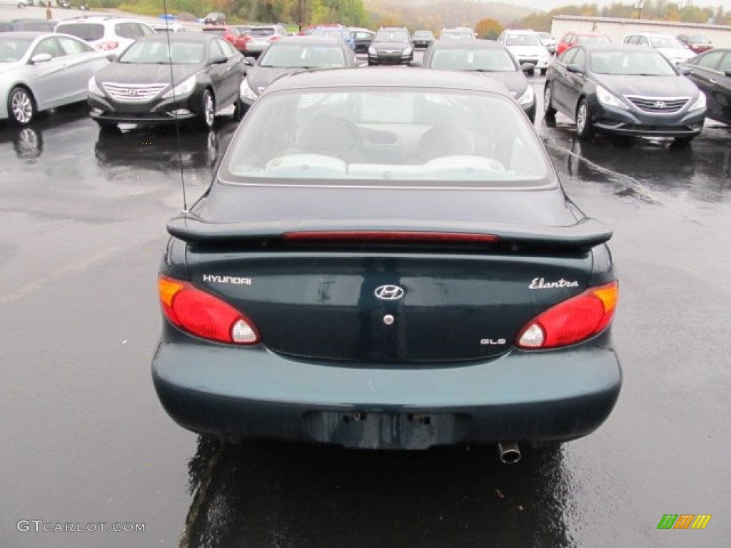 2000 Elantra GLS Sedan - Forest Green / Beige photo #8